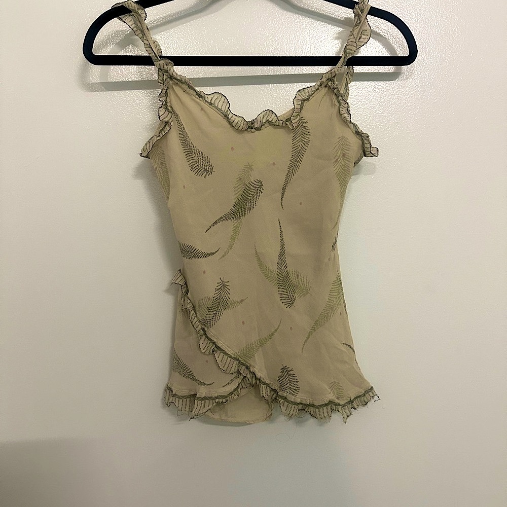 Ruffled Fern Print Camisole